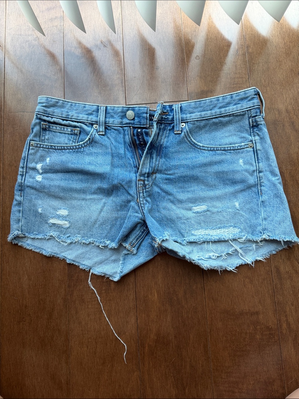 Lucky Brand Light Blue Distressed Denim Cutoff Shorts